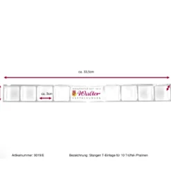 Alternative view of Stange für 10 Pralinen oder Trüffel mit Klarsichtschieber