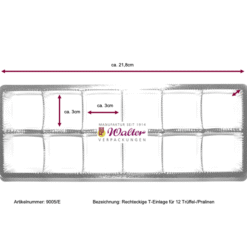 Alternative view of Klarsichtverpackung mit Tiefzieheinlage für 12 Pralinen oder Trüffel
