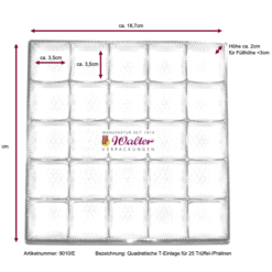 Alternative view of Klarsichtverpackung mit Tiefzieheinlage für 25 Pralinen oder Trüffel