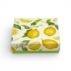Premium-Geschenkbox Zitronenmotiv - Pralinenschachtel - verschiedene Größen