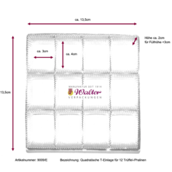 Alternative view of Klarsichtverpackung mit Tiefzieheinlage für 12 Pralinen oder Trüffel